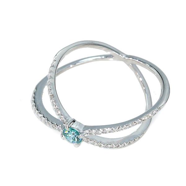 ブルーダイヤモンド（トリーテッド） リング/指輪 0.170ct プラチナ900 PT900 カラーダイア  /青(ブルー)/セレクションジュエリー・新品/届10/1点ものの画像