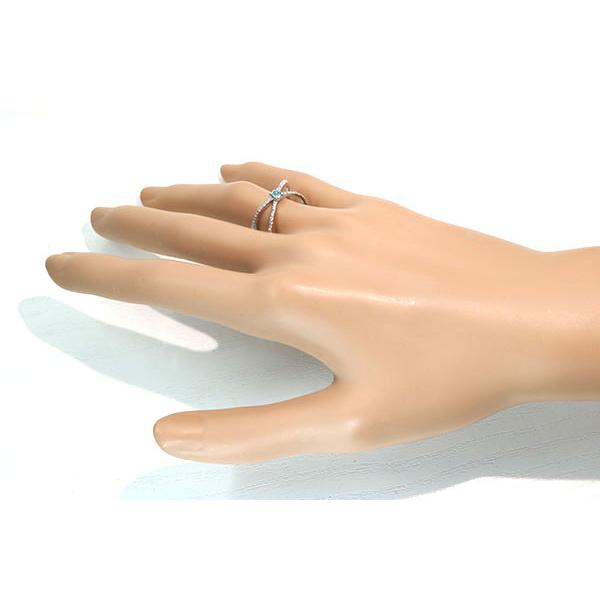 ブルーダイヤモンド（トリーテッド） リング/指輪 0.170ct プラチナ900 PT900 カラーダイア  /青(ブルー)/セレクションジュエリー・新品/届10/1点ものの画像