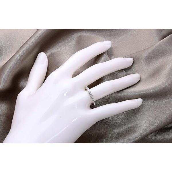 在庫限り】ハーフエタニティ ダイヤモンド 0.30ct リング/指輪 K18 PG 