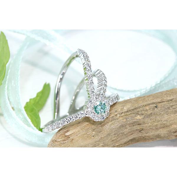 ブルーダイヤモンド（トリーテッド） リング/指輪 0.160ct プラチナ900 
