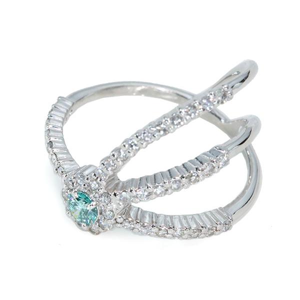 ブルーダイヤモンド（トリーテッド） リング/指輪 0.160ct プラチナ900 