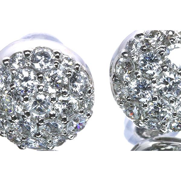 即納在庫あり・PTラスト1点】上質石パヴェ ダイヤモンド 1.0ct ピアス