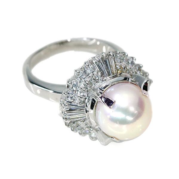 南洋真珠/パール リング/指輪 10.2ミリ位 プラチナ900 PT900 豪華ダイヤ取り巻き ピンクの光沢溢れる /白・透明(ホワイト)/中古/届5/1点もの｜luck-jewel｜04
