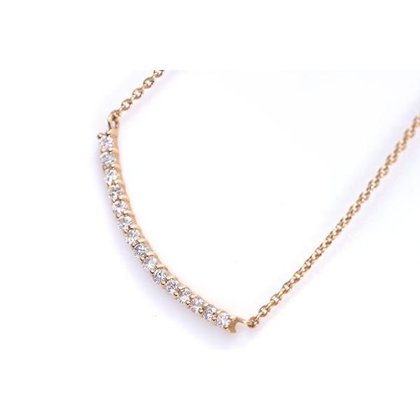 新品K18WG プチネックレスダイヤモンド k18WG ダイヤモンドネックレス