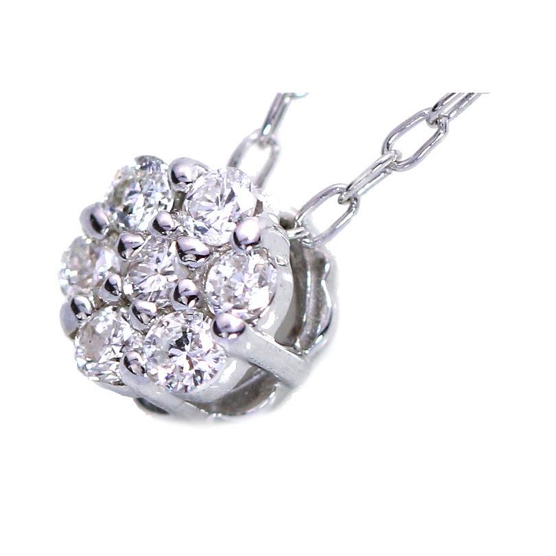 【当店限定価格】【在庫限り】ダイヤモンド 0.10ct K18 PG WG 18金 PTプラチナ 7石 ネックレス PetitJewel /白・透明(ホワイト)/受注生産品・新品/届30/の画像