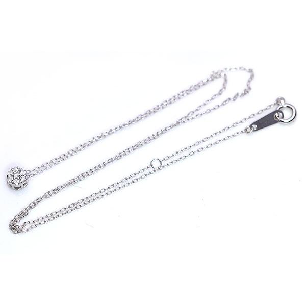 【当店限定価格】【在庫限り】ダイヤモンド 0.10ct K18 PG WG 18金 PTプラチナ 7石 ネックレス PetitJewel /白・透明(ホワイト)/受注生産品・新品/届30/の画像