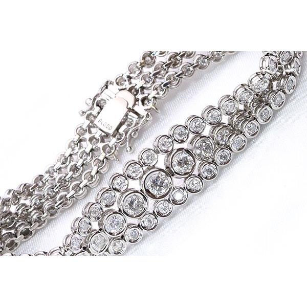 ダイヤモンド 5.カラット(5ct) 3連テニスブレスレット 37グラム ダイヤモンド 5.カラット(5ct) 3連テニスブレスレット 37グラム