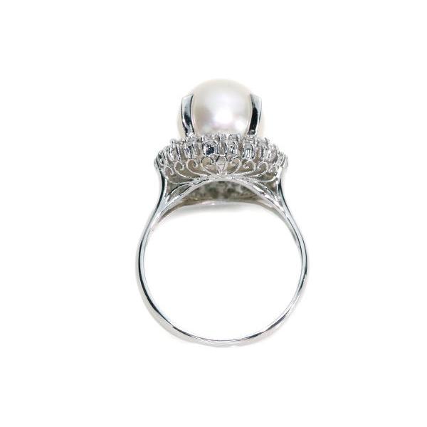 白蝶真珠/パール リング/指輪 9.6ミリ位 プラチナ900 PT900