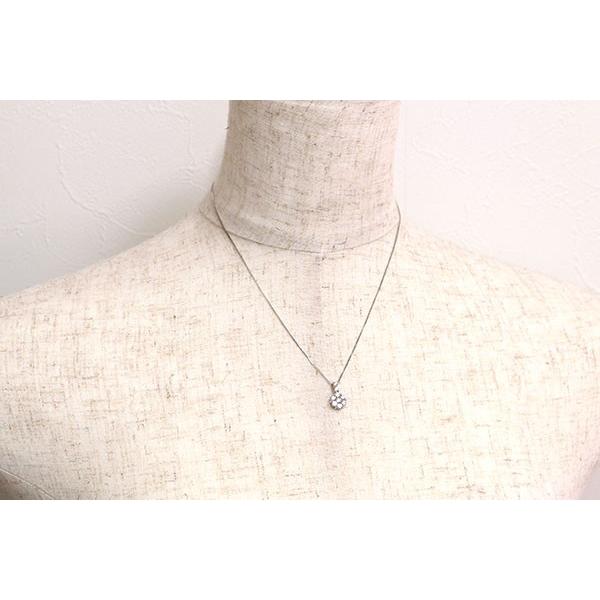 18金WG PT900 ダイヤ0.7ct ネックレストップ