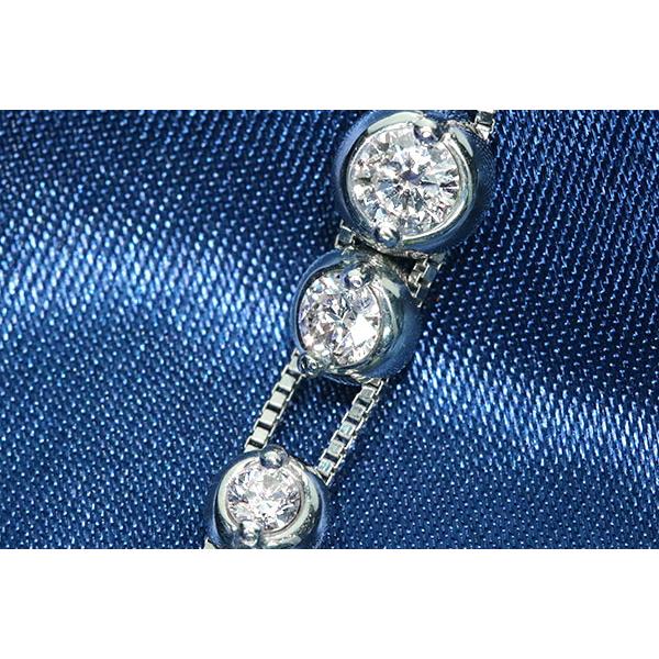 ダイヤモンド ネックレス 0.51ct 18金ホワイトゴールド K18WG 