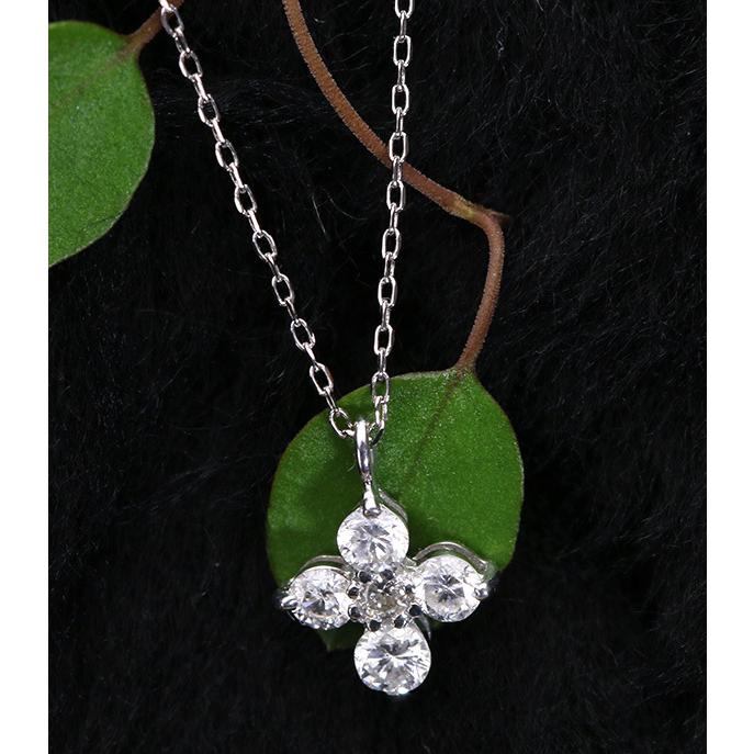 ダイヤモンド0.20ctネックレス 5石 K18 PG WG 18金（※PT対応可  