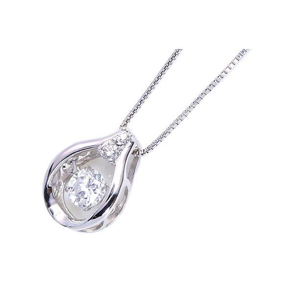 Dancing Stone クロスフォー ダイヤモンド 0.26ct ネックレス K18WGホワイトゴールド限定 ダンシング /白・透明(ホワイト)/セレクトブランド・新品/届10/の画像
