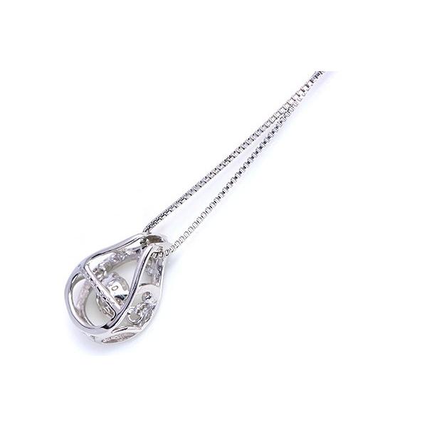 Dancing Stone クロスフォー ダイヤモンド 0.26ct ネックレス K18WGホワイトゴールド限定 ダンシング /白・透明(ホワイト)/セレクトブランド・新品/届10/の画像