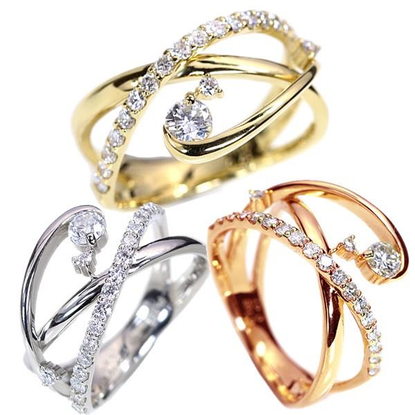 ダイヤモンド 0.195ctリング/指輪 K18 PG WG 18金（※PT対応可）複数の