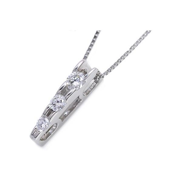 上質 ダイヤモンド 0.51カラット ネックレス PT900/PT850 トリロジー