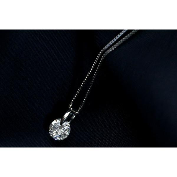 □Pt850ダイヤモンドペンダントネックレス 0.44ct 7.3g 40cm□