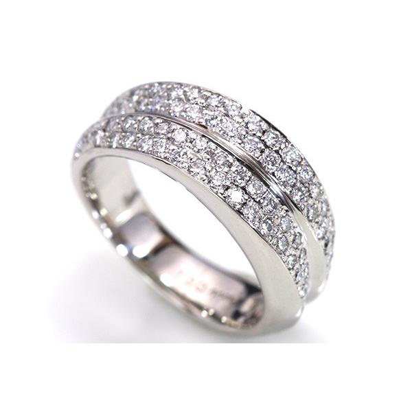 ダイヤモンド 0.71ct リング/指輪 PT900 VS級上質 ひねりパヴェ・重ね  