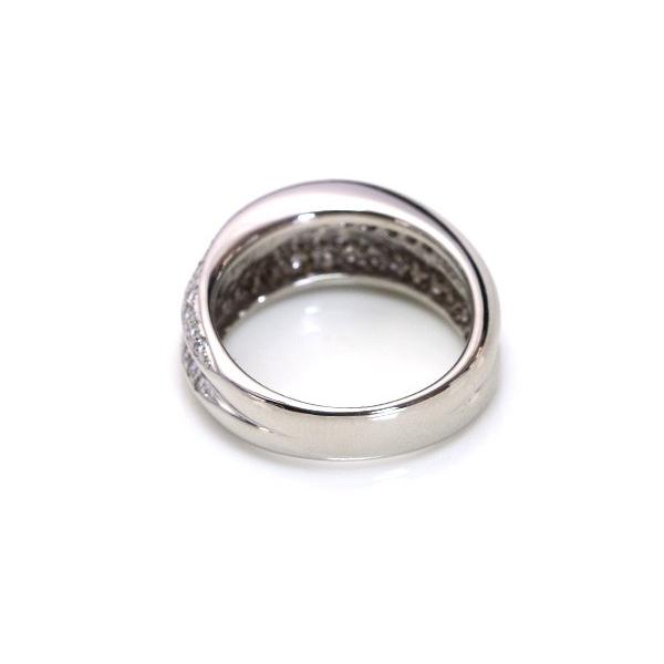 ダイヤモンド 0.71ct リング/指輪 PT900 VS級上質 ひねりパヴェ・重ね  