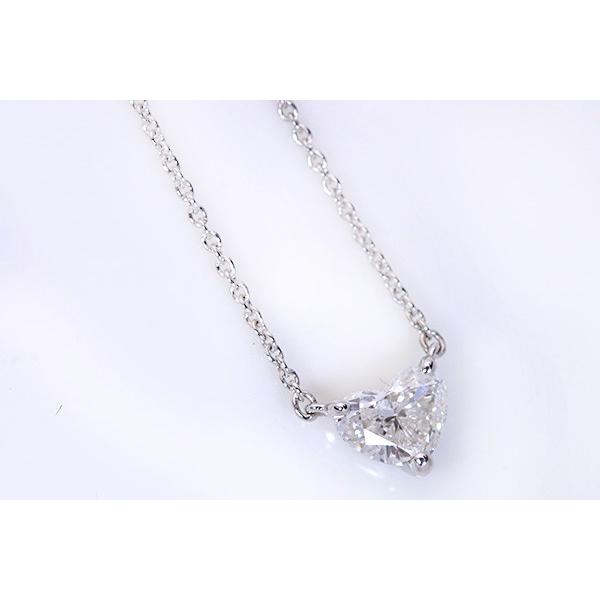 ソリティア・G SI2 ハートダイヤモンド 0.36ct ネックレス PT900/PT850