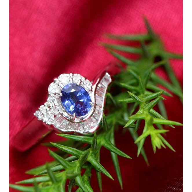 サファイヤ リング/指輪 0.5カラット プラチナ900 PT900 爽やかな青  