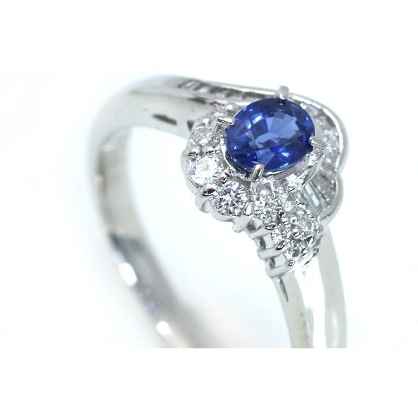 サファイヤ リング/指輪 0.5カラット プラチナ900 PT900 爽やかな青  