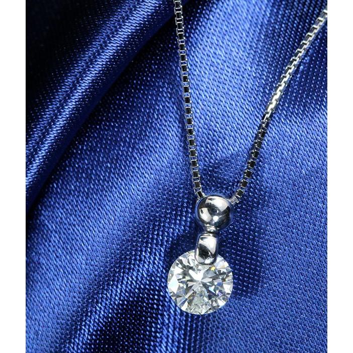 上質 ダイヤモンド ネックレス 0.57ct プラチナ PT900/PT850 一粒 1点 