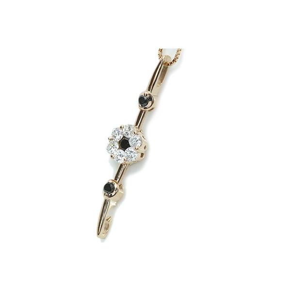 ダイヤモンド ネックレス 0.340カラット 18金ピンクゴールド K18PG ２WAY 活用度大 縦ラインと馬蹄 /白・透明(ホワイト)/セレクションジュエリー・新品/届10/の画像