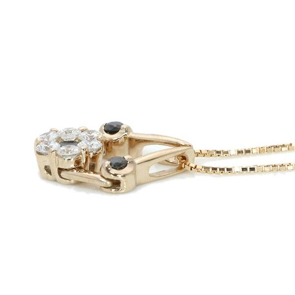 ダイヤモンド ネックレス 0.340カラット 18金ピンクゴールド K18PG ２WAY 活用度大 縦ラインと馬蹄 /白・透明(ホワイト)/セレクションジュエリー・新品/届10/の画像