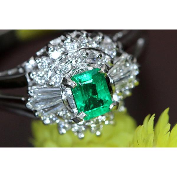 エメラルド リング/指輪 0.270カラット プラチナ900 PT900 定番