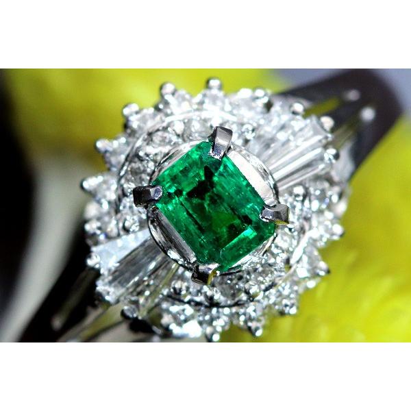エメラルド リング/指輪 0.270カラット プラチナ900 PT900 定番
