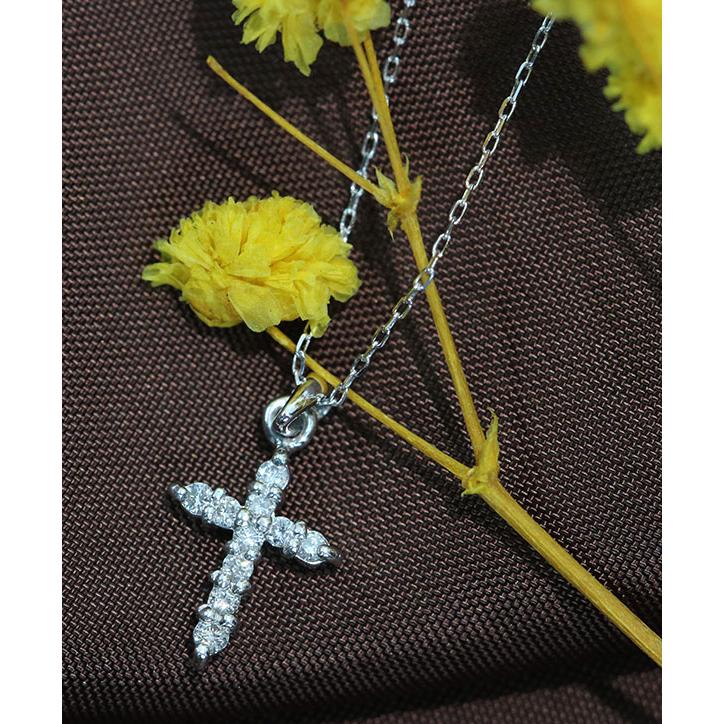 商談中※ダイヤモンド ネックレス 0.10ct 18金ホワイトゴールド K18WG 