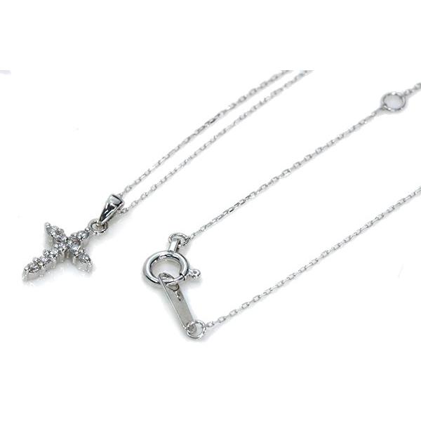 商談中※ダイヤモンド ネックレス 0.10ct 18金ホワイトゴールド K18WG 