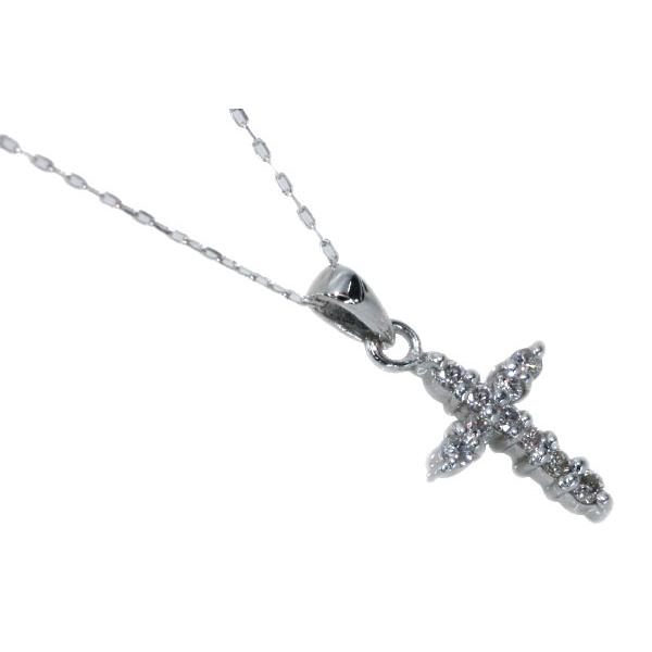 商談中※ダイヤモンド ネックレス 0.10ct 18金ホワイトゴールド K18WG 
