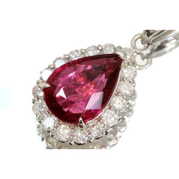 ルベライトトルマリン ネックレス 2.410カラット プラチナ PT900/PT850