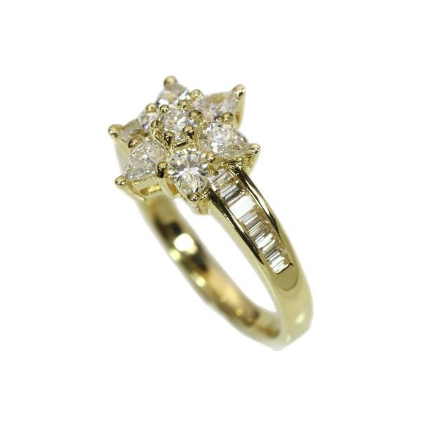ダイヤモンド リング/指輪 1.250カラット 18金イエローゴールド K18 