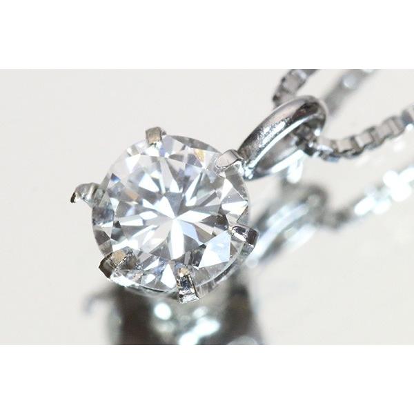 ダイヤモンド ネックレス 0.266ct H SI1 FAIR K18WG/K18WG 一粒プチ 