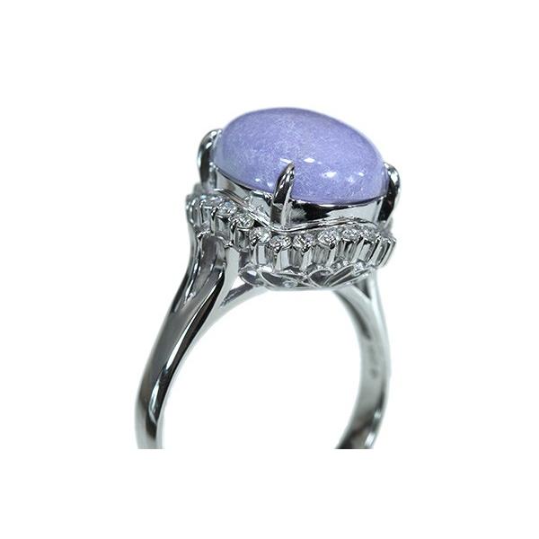 ラベンダーヒスイ/翡翠 リング/指輪 6.51ct プラチナ900 PT900 ラベンダーヒスイ/翡翠 リング/指輪 6.51ct プラチナ900 PT900