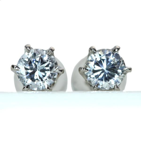 ダイヤモンド ピアス 0.575カラット プラチナ900 PT900 一粒