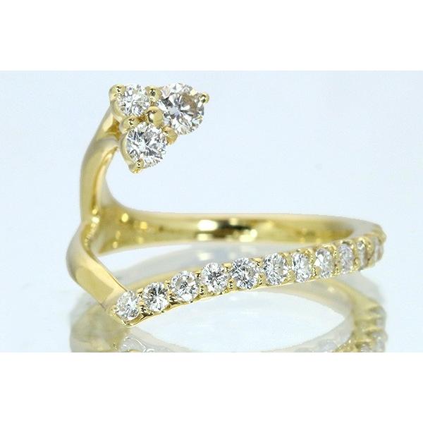 ピンキーリング ダイヤモンド リング/指輪 0.48ct K18 PG WG 18金（※PT 