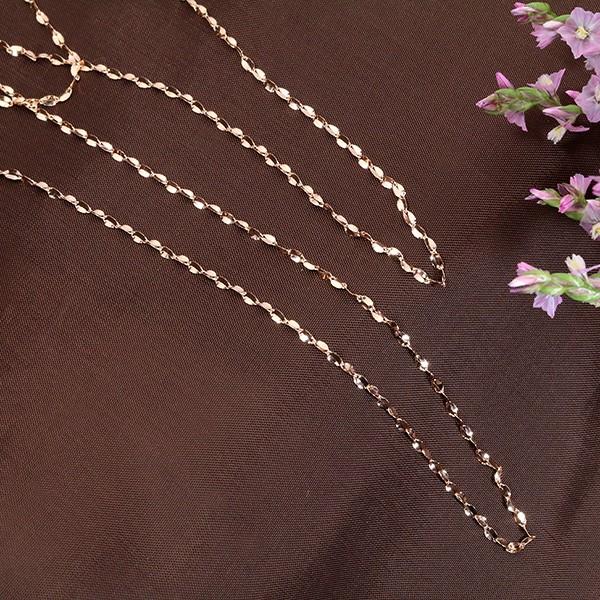 ペタルチェーン ロングネックレス 18金ピンクゴールド K18PG ロング  