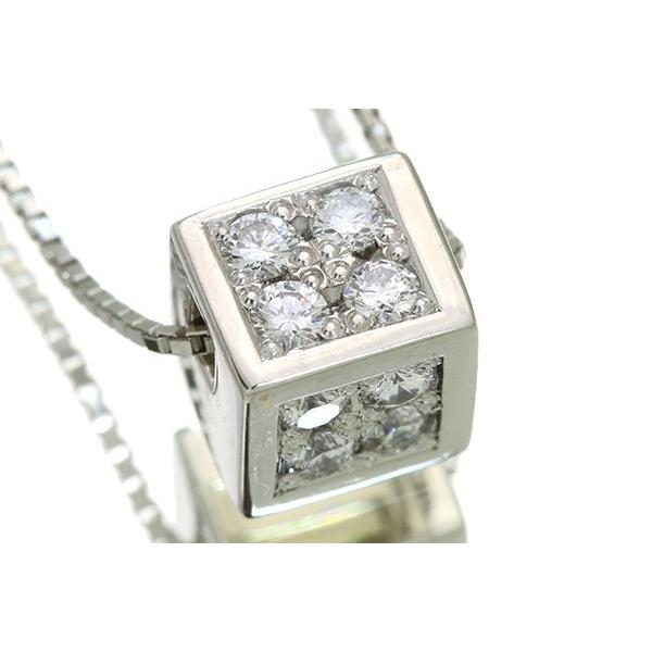 Pt900 /Pt850 一粒ダイヤモンドネックレス 0.20カラット ダイヤモンド ネックレス 0.20カラット プラチナ PT900/PT850 サイコロ
