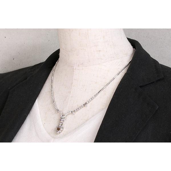 ハートブラウン ダイヤモンド ネックレス 0.60ct K18WG 濃厚で上質の  