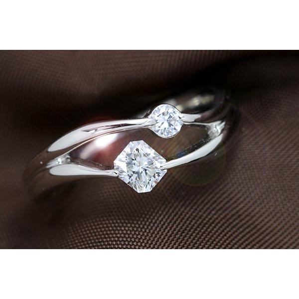 ダイヤモンド リング/指輪 0.27ct プラチナ900 PT900 角