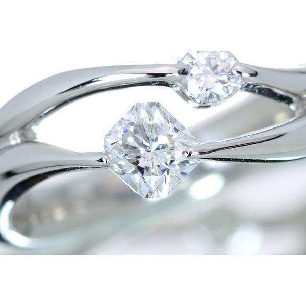 ダイヤモンド リング/指輪 0.27ct プラチナ900 PT900 角