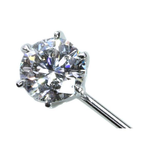 ダイヤモンド ピンブローチ 0.588カラット プラチナ900 PT900 式典にも最適 メンズにもおすすめ 一粒ダイヤ /白・透明(ホワイト