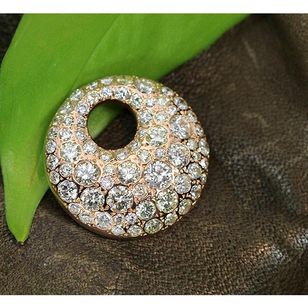 ダイヤモンド ペンダントトップ 2.39ct K18PG たっぷり肉厚＆たっぷり 