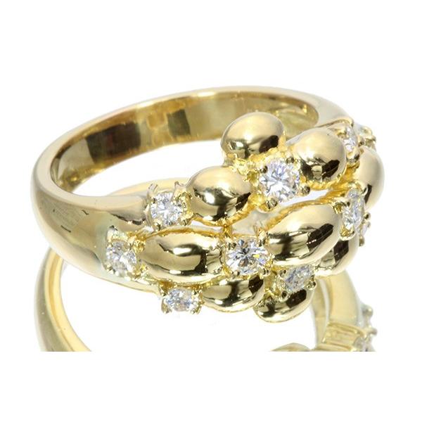 Queenクイーン ダイヤモンド リング/指輪 0.38ct K18 上質ダイヤと肉厚 