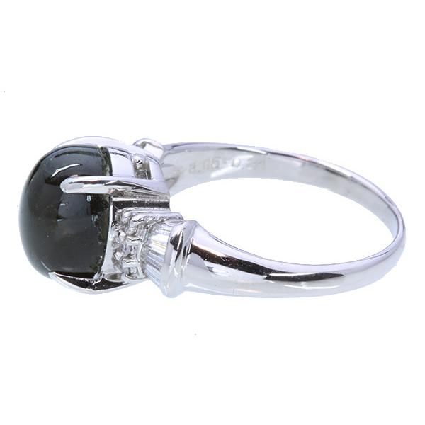 トルマリンキャッツアイ リング/指輪 3.050カラット プラチナ900 PT900