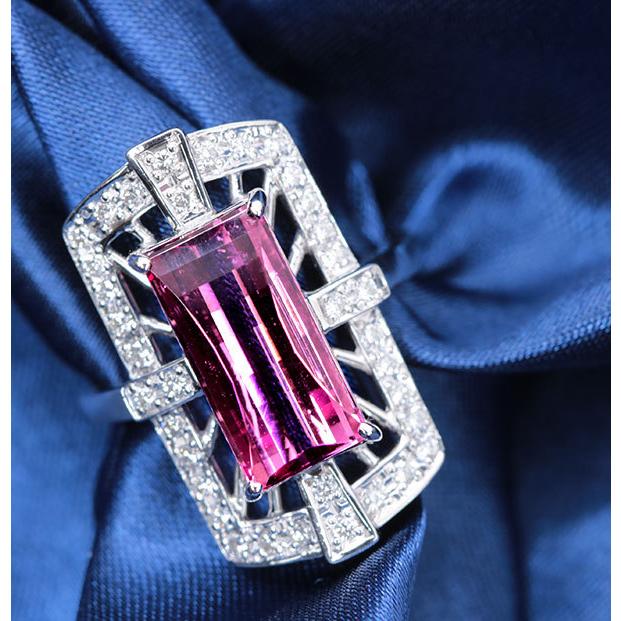 ピンク トルマリン リング/指輪 5.220カラット プラチナ900 PT900  