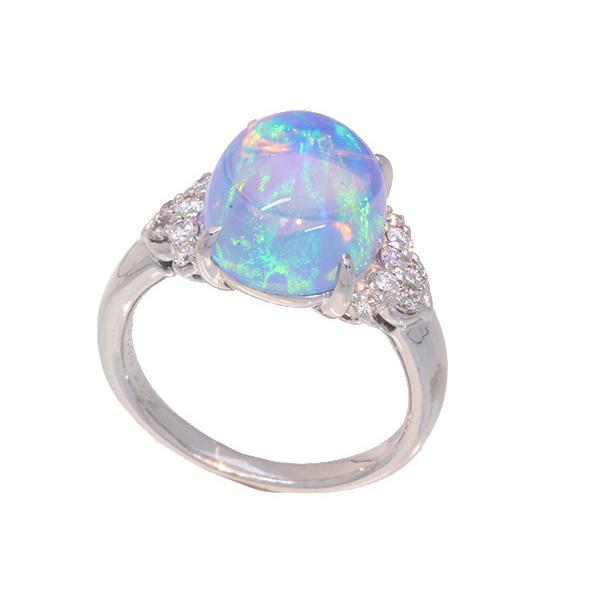 クレサンベール 京セラ 合成 ウォーター オパール リング/指輪 3.25ct 
